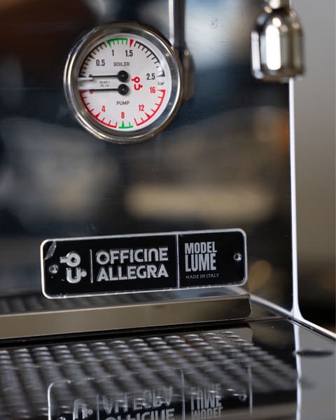 Officine Allegra Lume 1 Group Espresso Machine White Italy demo