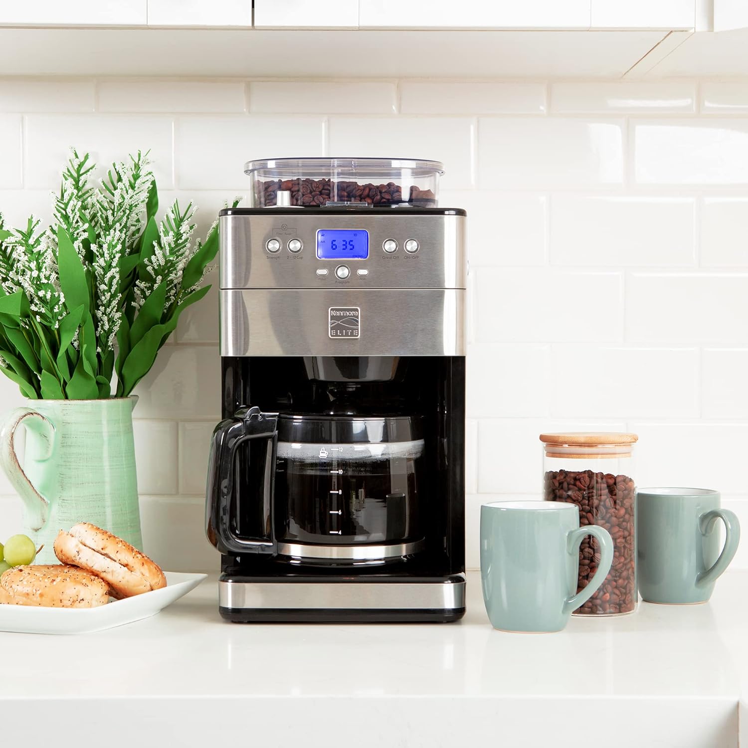 Kenmore Elite Grind & Brew Drip Coffee Maker With Burr Grinder