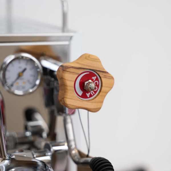 Brand New Custom White ECM Mechanika Slim With Timber Kit Coffee Machine