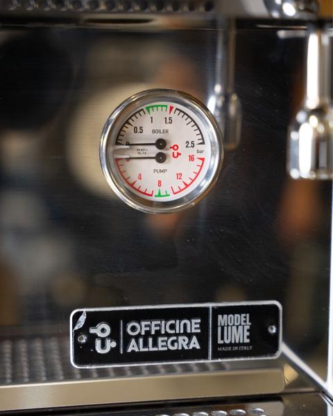 Officine Allegra Lume 1 Group Espresso Machine White Italy demo